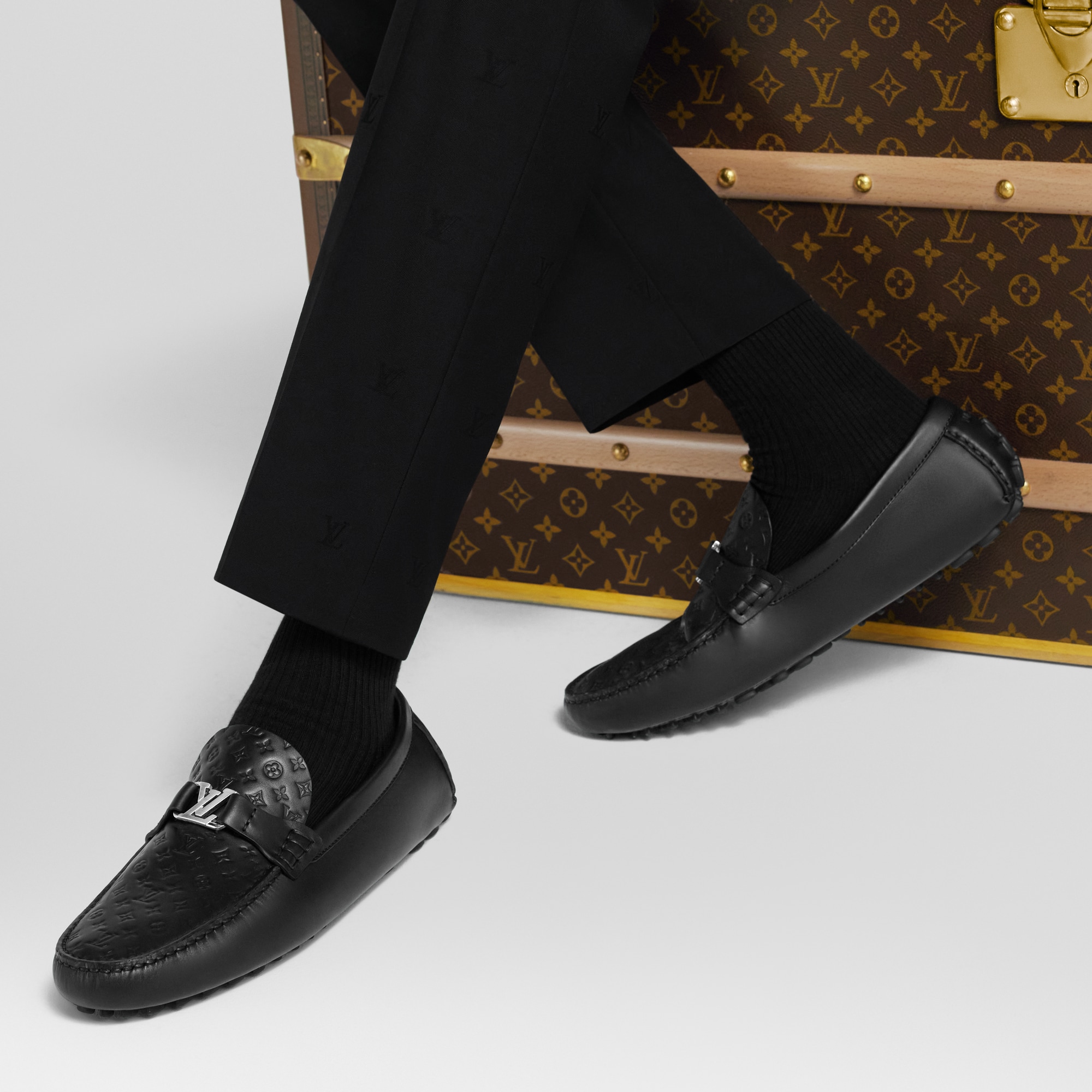 LOUIS VUITTON シルバーストーン モカシン　25.5-26cm LOUIS VUITTON シルバーストーン モカシン 25.5-26cm louis